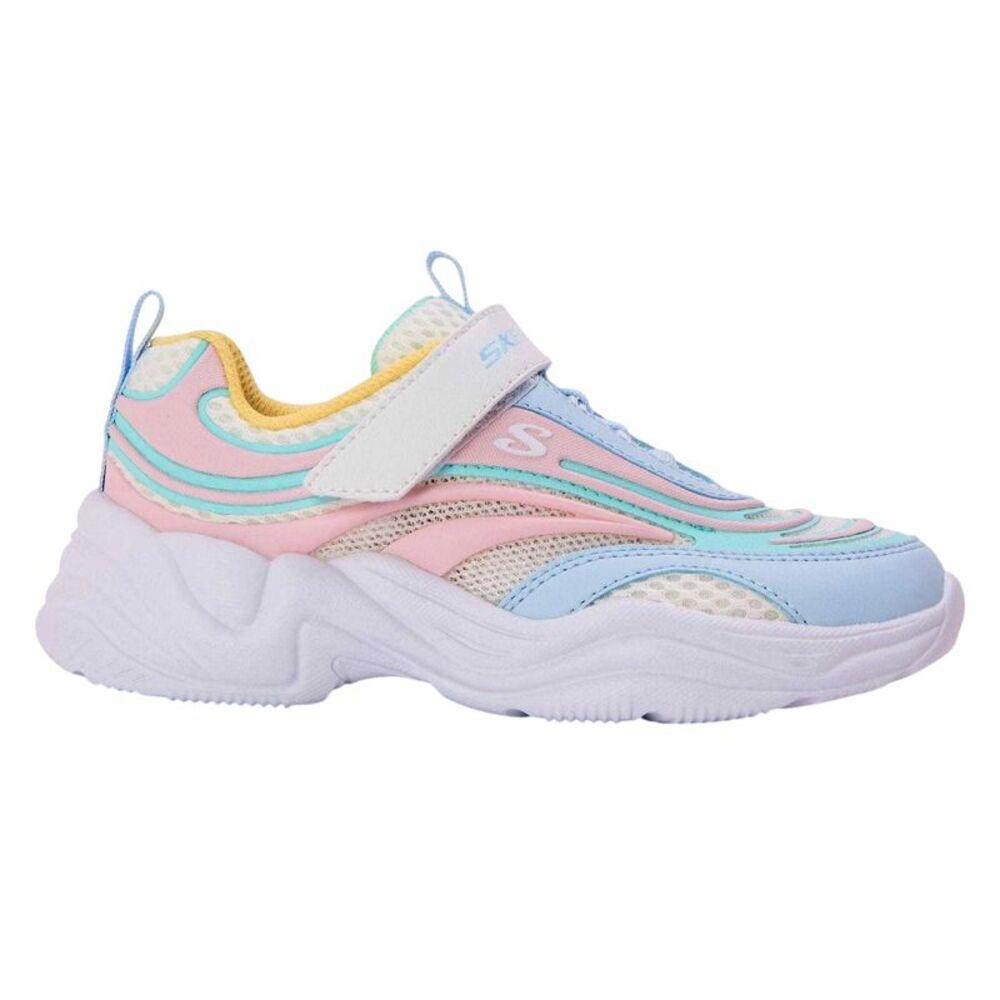 Skechers Girls Litestyles Sneakers / White/Green/Black